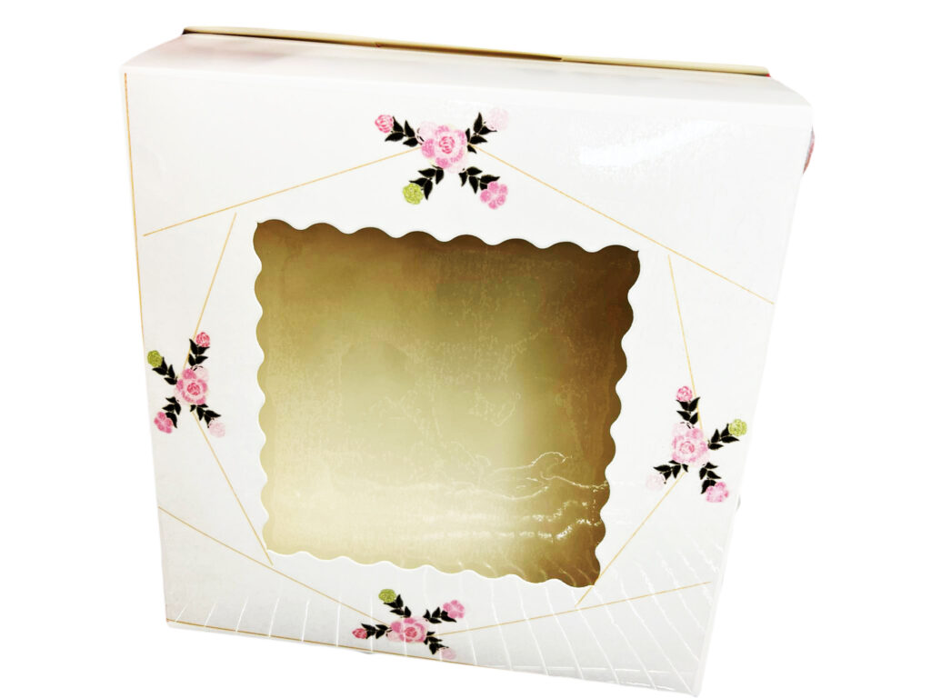 10pcs Floral Decorative Cake Boxes 12inch Premium Boxes with Window Foldable Cake Box The