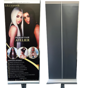 Luxury Double Roll Up Stand | Wide Base