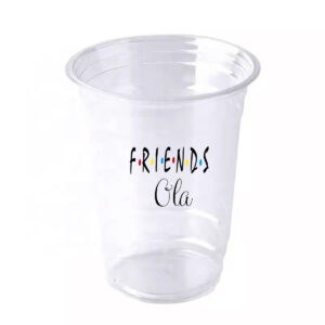 PALS | Friends Theme | Personalised Large Disposable Clear PET Cup with Lids and Straws