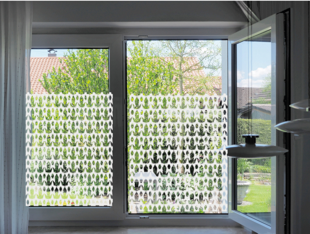 STAR SHAPE | Printed Privacy Frosted Window Film Panel Border ...