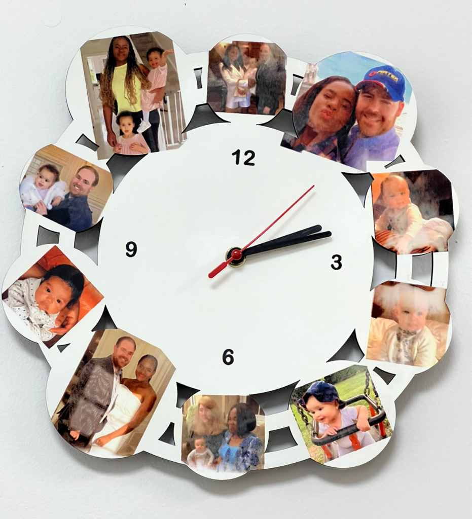 Personalised DIY Wall Clock Family Photos Sublimation Printing