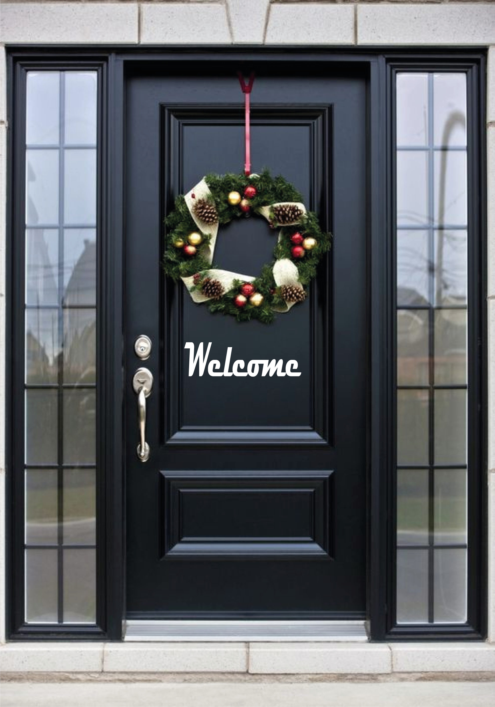 Personalised Welcome Door Vinyl Decal Front Door Name Sticker Welcome Door Decal Welcome 